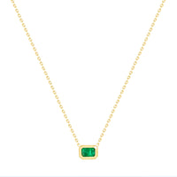 Bezel Set Emerald Pendant