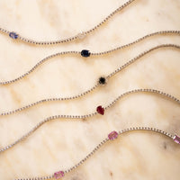 Pink Sapphire Three Stations Tennis Bracelet