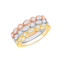 Milgrain Marquise and Round Diamond Ring