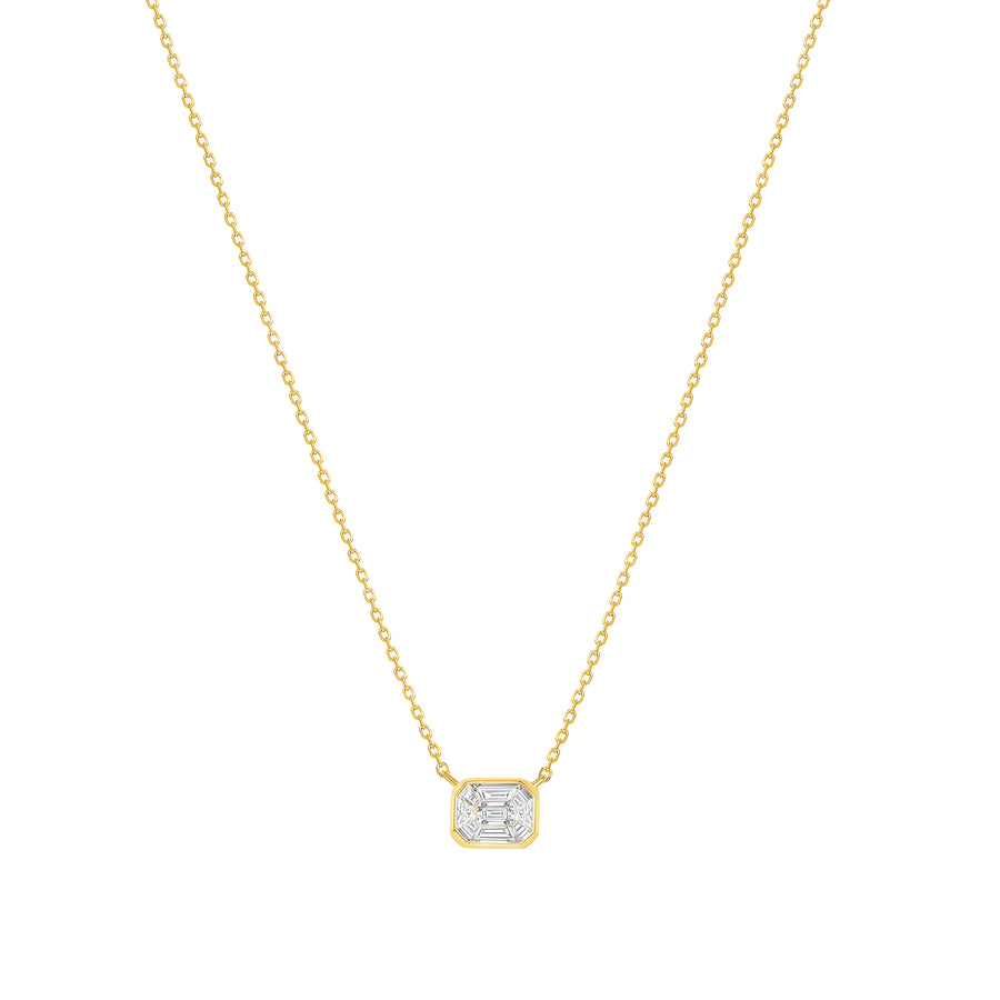 Bezel Set Diamond Illusion Pendant