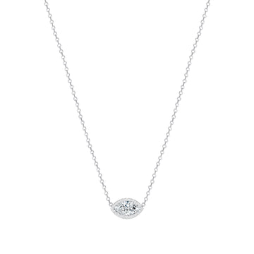 Marquise Diamond Pendant Necklace