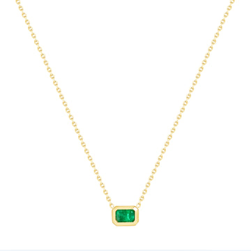 Bezel Set Emerald Pendant
