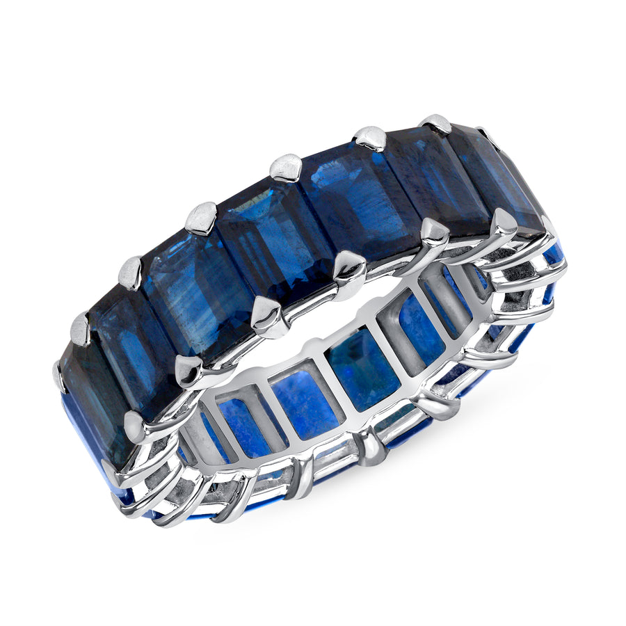 Blue Sapphire Eternity Band