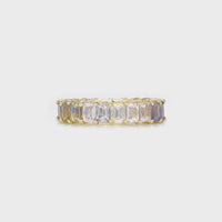 Rainbow Sapphire Eternity Band