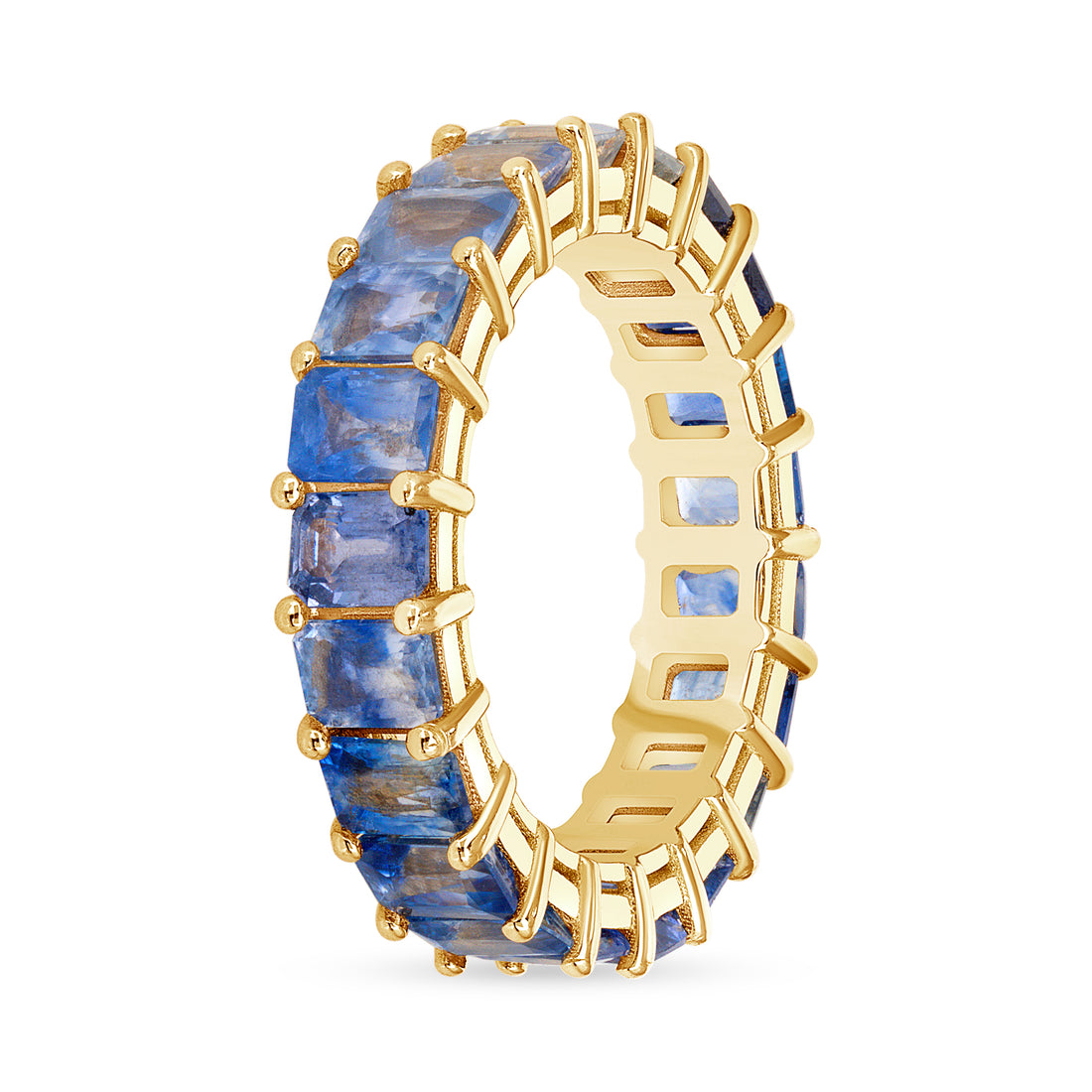 Blue Sapphire Gradient Eternity Band